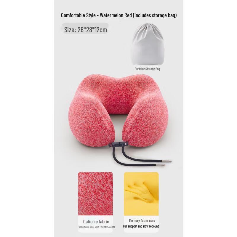 HANDUNYOU Memory Foam U-shaped Travel Neck Pillow