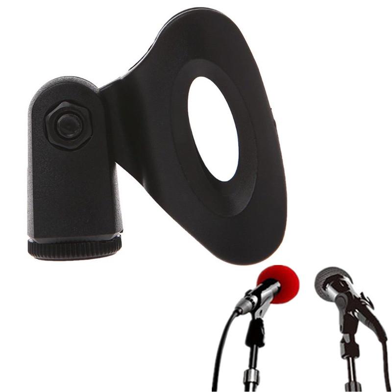 Mic Microphone Stand Accessory Flexible Plastic Clamp Clip Holder Mount