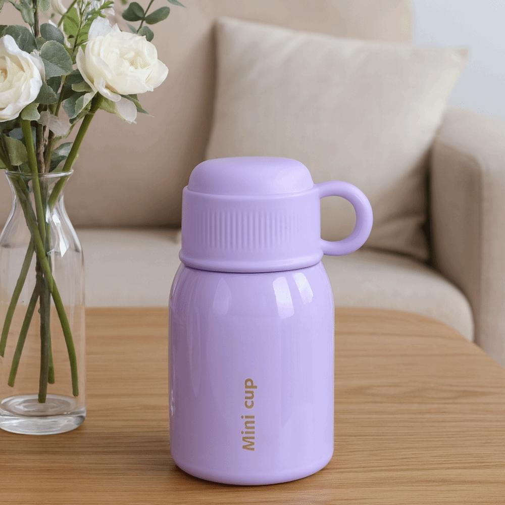 Stainless Steel Vacuum Flask Double Layered Mini Pocket Cup Portable Sports Water Bottle  Travel