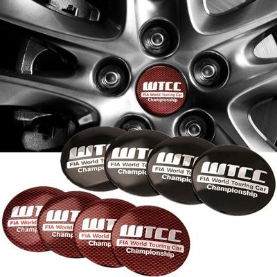 4 PCS World Touring Car Championship WTCC Car Hub Cover Decorative Stickers for GM Modified Accessories Car Hub Protection Stickers