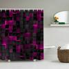 1/4 Brick Wall Shower Curtains, Toilet Seat Decoration, Shower Curtain With Carpet And Toilet Lid, 12 70.8X70.8 Inch Hooks