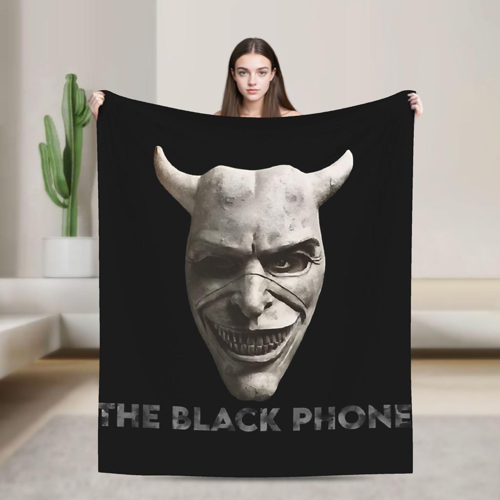 The Black Phone Horror Movie Blankets Decorative Flannel Throw Blanket For Home Decor Soft Warm Design Quality Bedspread Gift