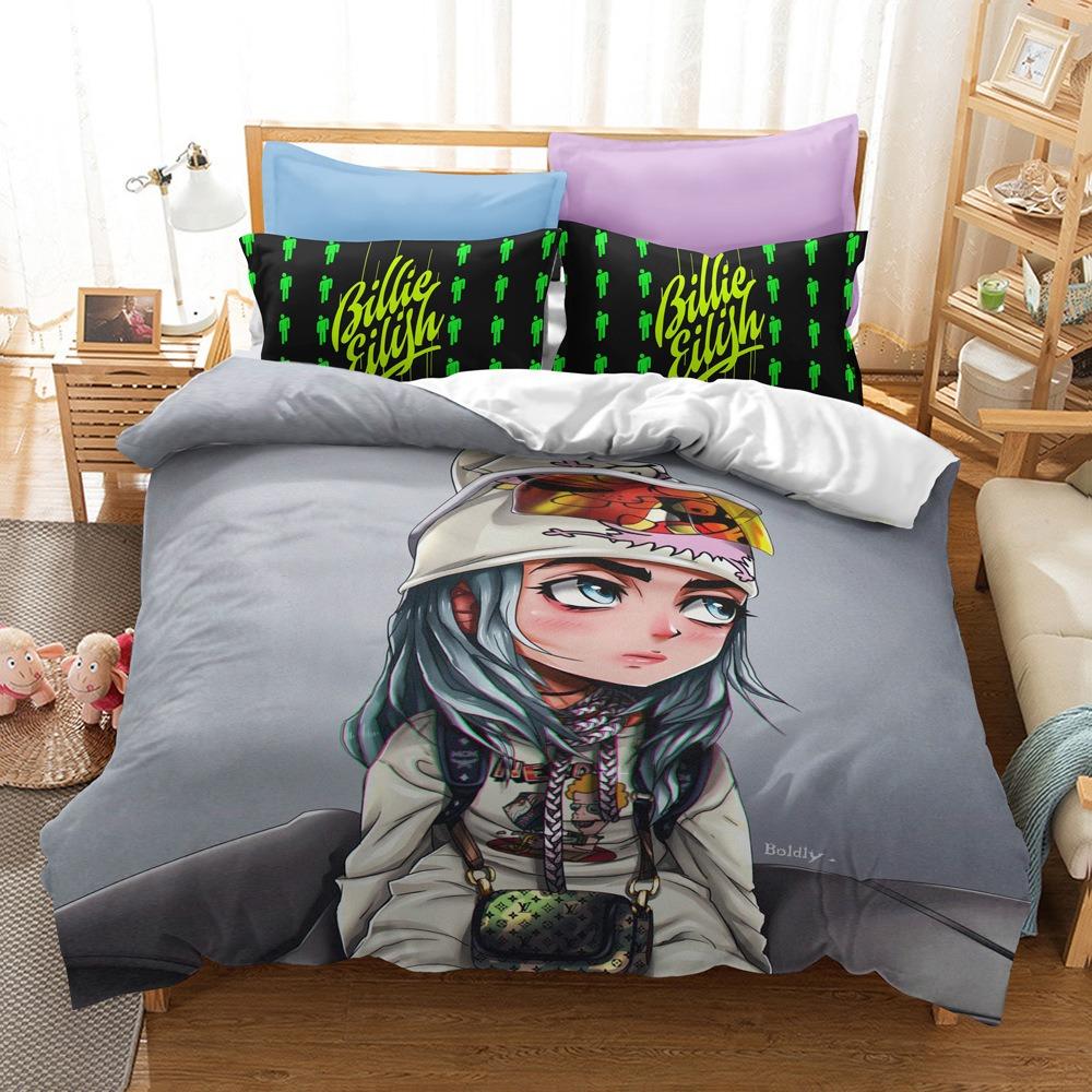 Teens Billie Duvet Cover Set Bedding Set Comforter Cover Machine Washable for Bedroom Decor Children Teens Birthday Gifts