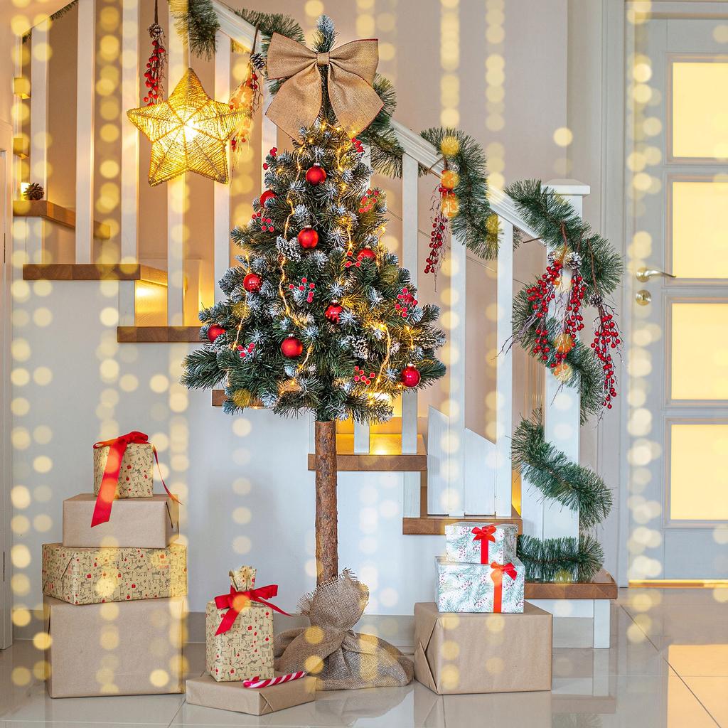 KADAX Árbol de Navidad sobre Tronco Diamante Artificial 220 cm Pino