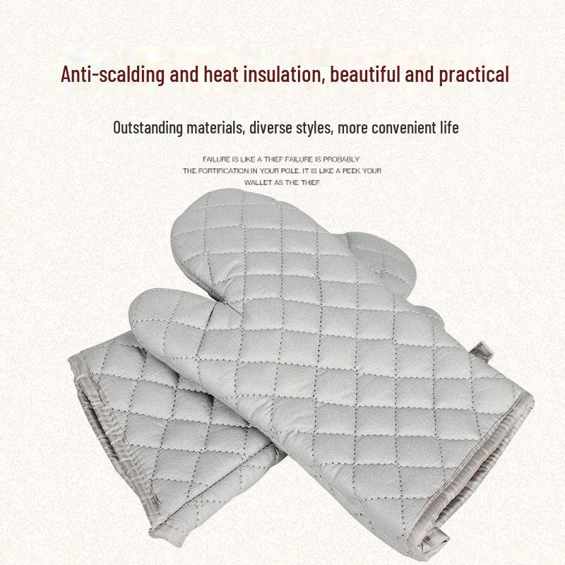 Mănuși de bucătărie din bumbac rezistente la căldură și antiderapante cu izolație îmbunătățită