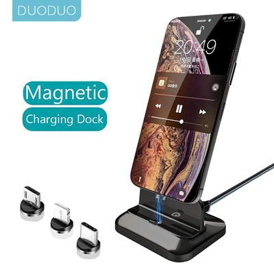 3in1 Magnetische Drahtlose Lade Ladegerät Lade Basis Handy Halter Für Apple Android Typ-c Ladestation Dock Ladegerät