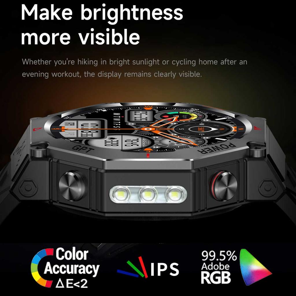 For Xiaomi New ChatGPT AI Assistant Smart Watch 5ATM Waterproof GPS Built-in Dual-band GNSS Compass Sport Smartwatch Men Woman