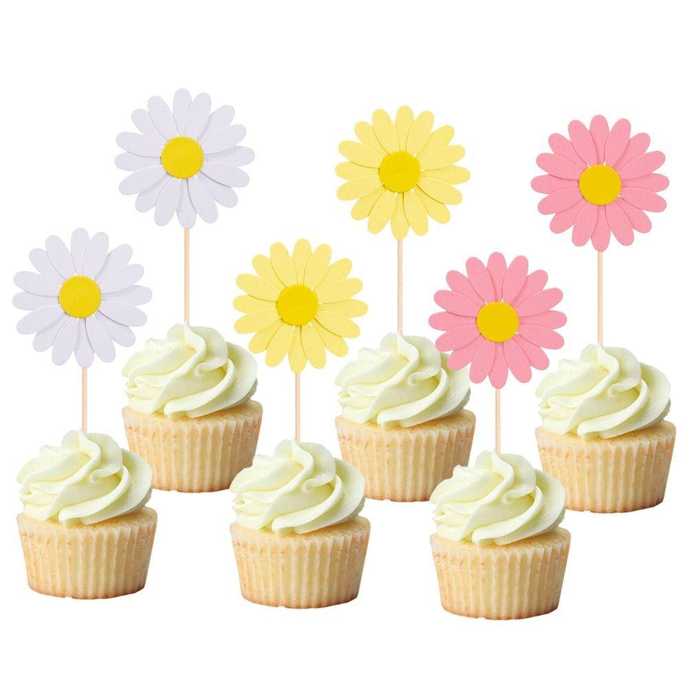 

Plastic Daisy Flower Cake Topper 3D DIY Cake Decorations Valentine s Day Party