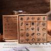 25 Parça/Set Ahşap Lastik Damgalar Botanik Kelebekler Dekoratif Ahşap Damgalar Bulut Damgaları Günlükler Jurnaller Scrapbook Kartlar DIY El Sanatları İçin