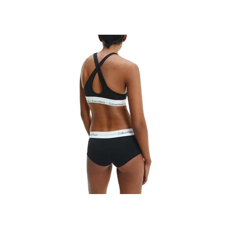 Calvin Klein Color Block Letter Print Sleeveless Bra Women Black QF1654-001