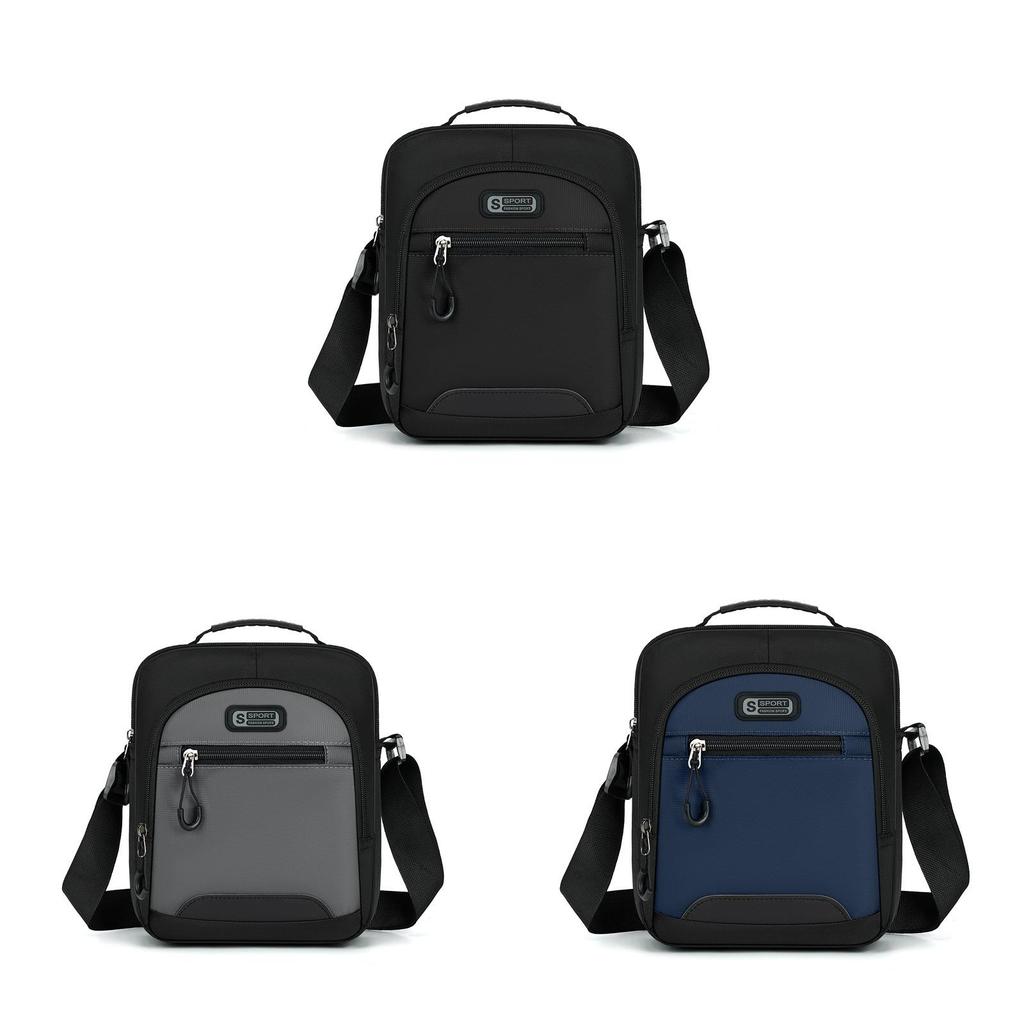 Men Shoulder Bag Oxford Fabric Waterproof Casual Crossbody For Daily Use