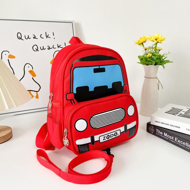 School Canvas Kids Backpack With Car And Unicorn Prints For Boys And Girls