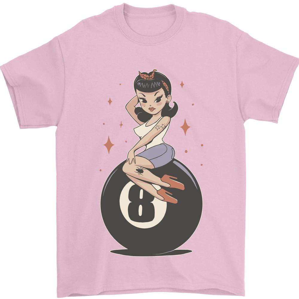 8Ball Pinup Pool Unisexs TShirt 100 Cotton