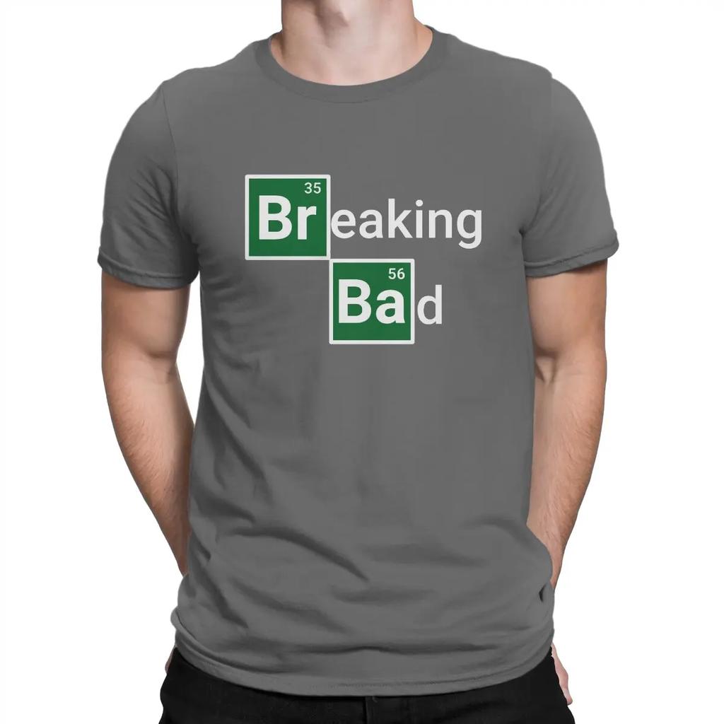 Men's T-Shirts Sign Vintage 100% Cotton Tees Short Sleeve B-Breaking Bad T Shirt Crewneck Clothes Summer