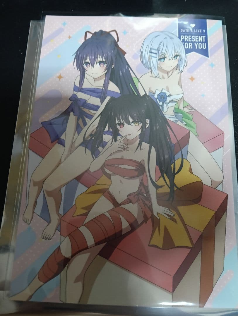 [USED] Date A Live Bonus Postcard - Tohka, Kurumi, Origami - Not for Sale