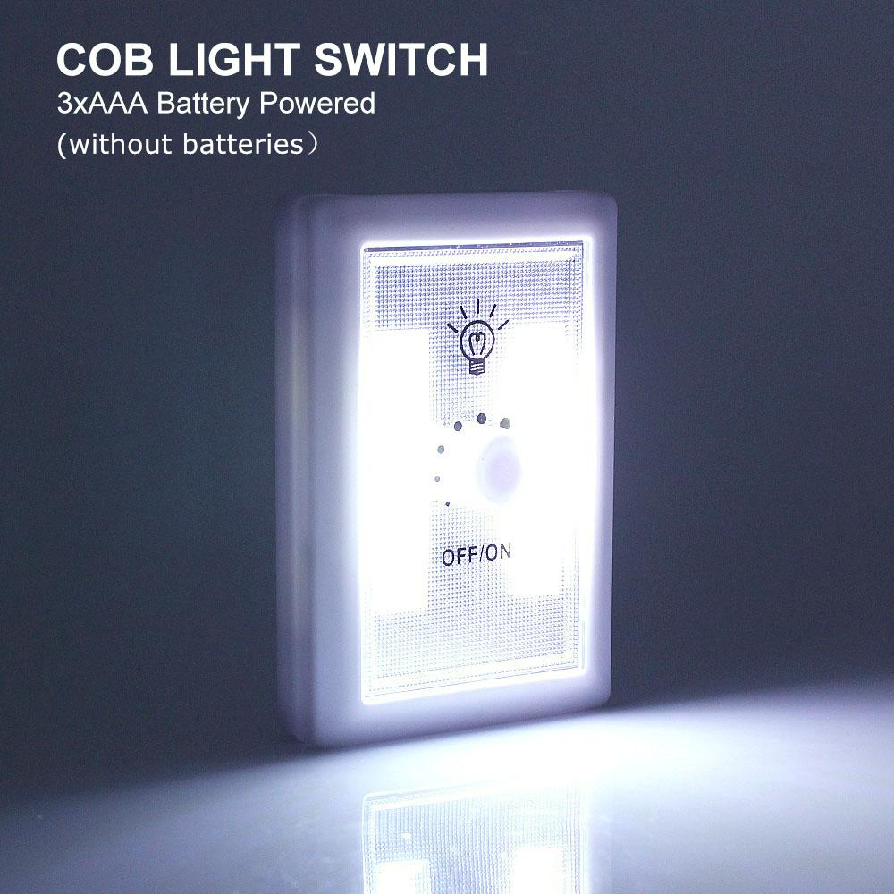 

1 шт. ультра яркий COB светодиодный ночник с магнитной белой лампой для шкафа, регулируемый поворотный переключатель для гаражного шкафа Luminaria белый