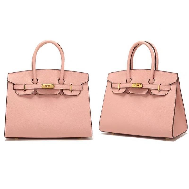 Borsa platinum in pelle bovina primo strato importata con motivo litchi, borsa a mano, borsa a tracolla, borsa a tracolla, vera pelle, borsa da donna di alta gamma