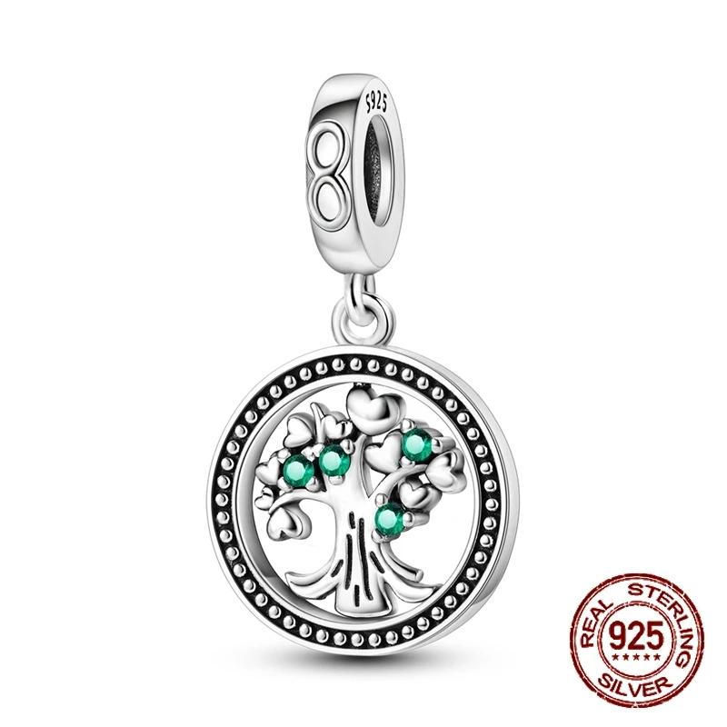 Copper Tree Of Life Family Forever Charms Beads Fit Original Bracelet Diy Jewelry Pendants Dangle Gift For Woman