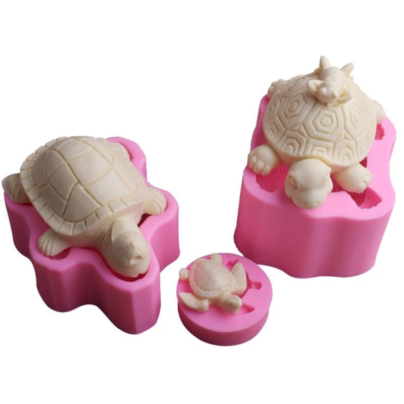 Cute for Turtle Shape Mold Handmade Soap Bar Craft Kitchen Baking Fond Family Ho 1