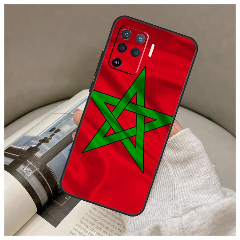 Morocco Moroccan Flag Case For Oppo A16 A76 A96 A60 A98 A58 A78 A18 A38 A80 A40 A77 A57 A17 A74 A54 A94 A15 A5 Pro