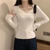Lapel Base Layer Sweater Women Autumn Winter Womenswear Slim Soft Knit Top