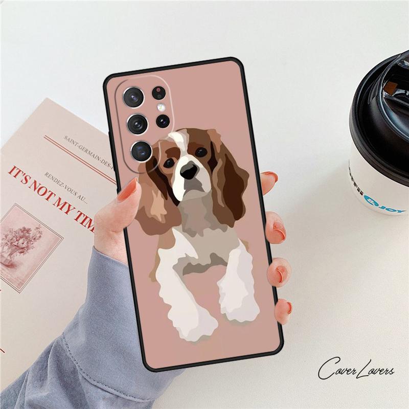 Cavalier King Charles Spaniel Phone Case For Samsung Galaxy S24 S25 S23 S22 Ultra Note 10 20 Plus S20 S21 FE Cover