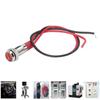 LED Metal Indicator 6mm Waterproof Signal Lamp for   Car Truck Boat with Wire 6V