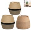 Cotton Rope Woven Basket For Plants Storage Foldable Decorative Basket With Metal Frame
