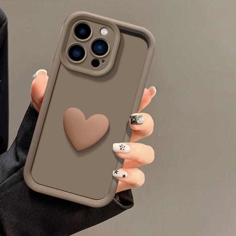 

Чехол для телефона для Infinix Note 30 Infinix Note 30 Pro Infinix Note 30 VIP Чехол для телефона с сердечком любви Полный пакет Матовый мягкий чехол Infinix Note 30 коричневый