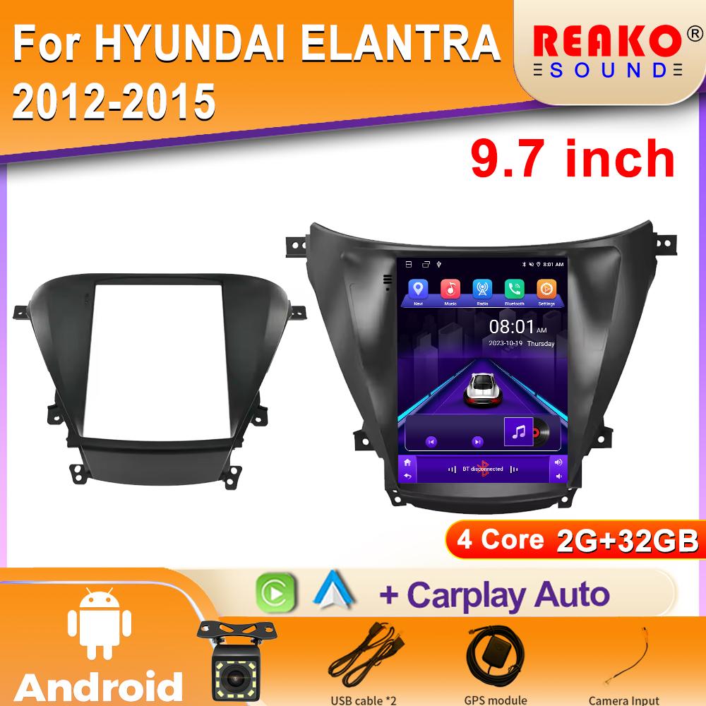 

Для Tesla Style Car Radio Для Hyundai Elantra MD 2012 I35 Avante 2011-2016 Android Навігація Стерео Мультимедійний Плеєр 4 core 2GB+32GB carplay