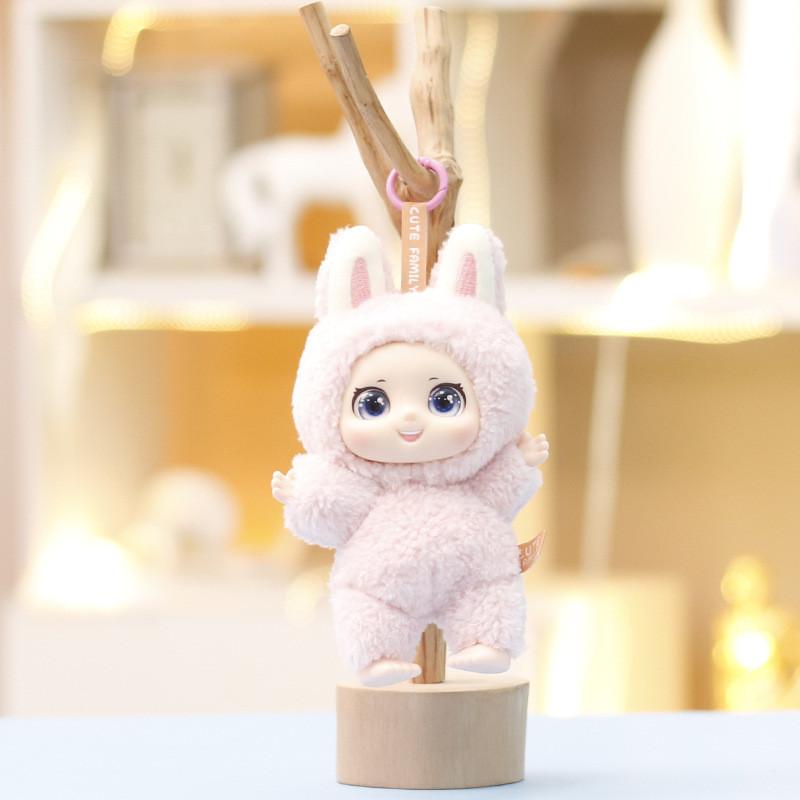 

Cartoon Rabbit Plush Toy With Short Plush Fabric For Kids Room Decor And Collecting