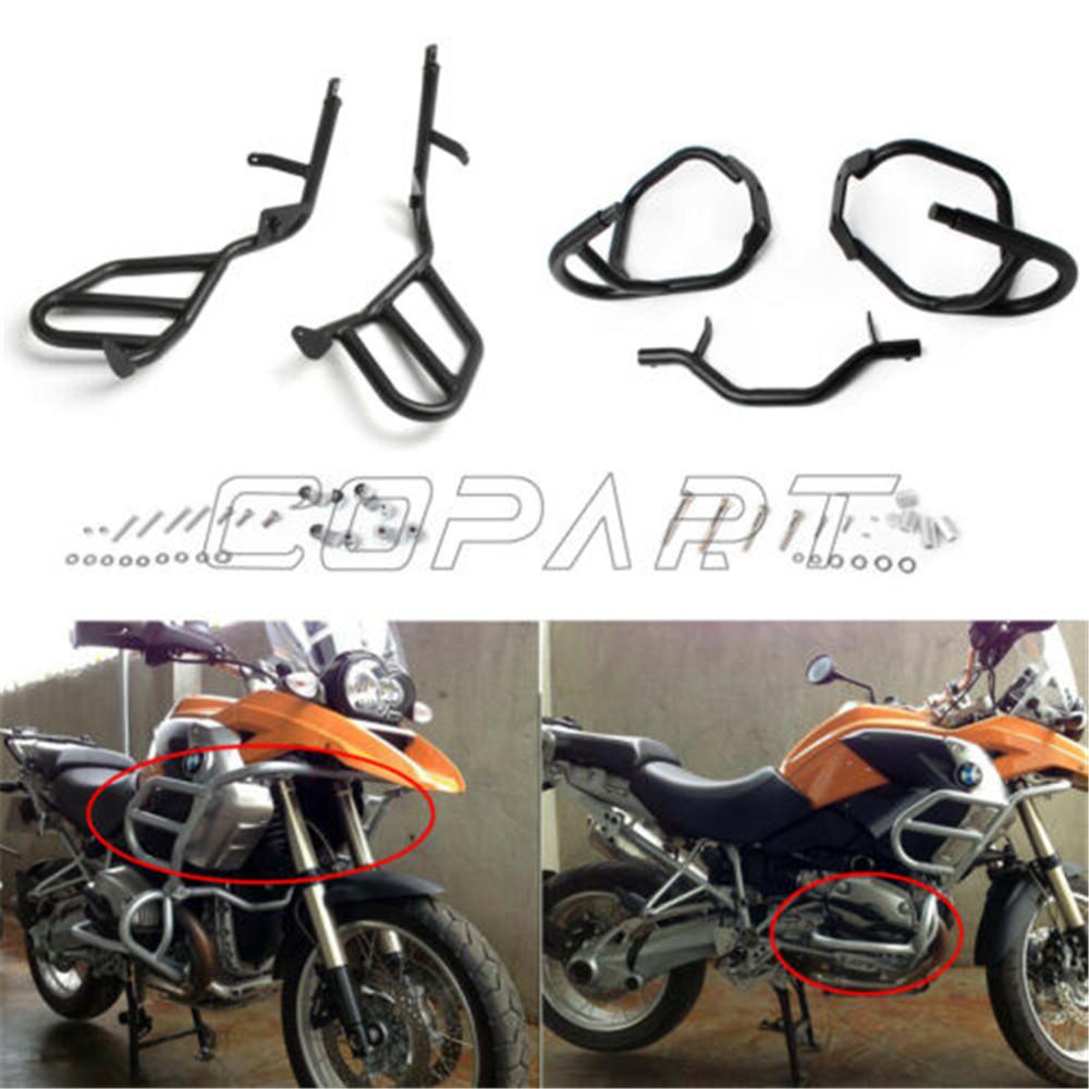 For BMW R 1200 GS R1200GS R1200 GS 2004-2012 2011 Oil cooled Crash Bar Highway Engine Tank Guard Cover Bumper Frame Protector