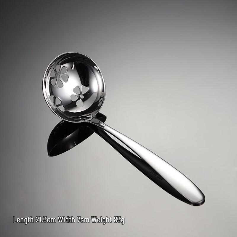Qianxing 304 Stainless Steel Round Head Soup & Strainer Spoon Set