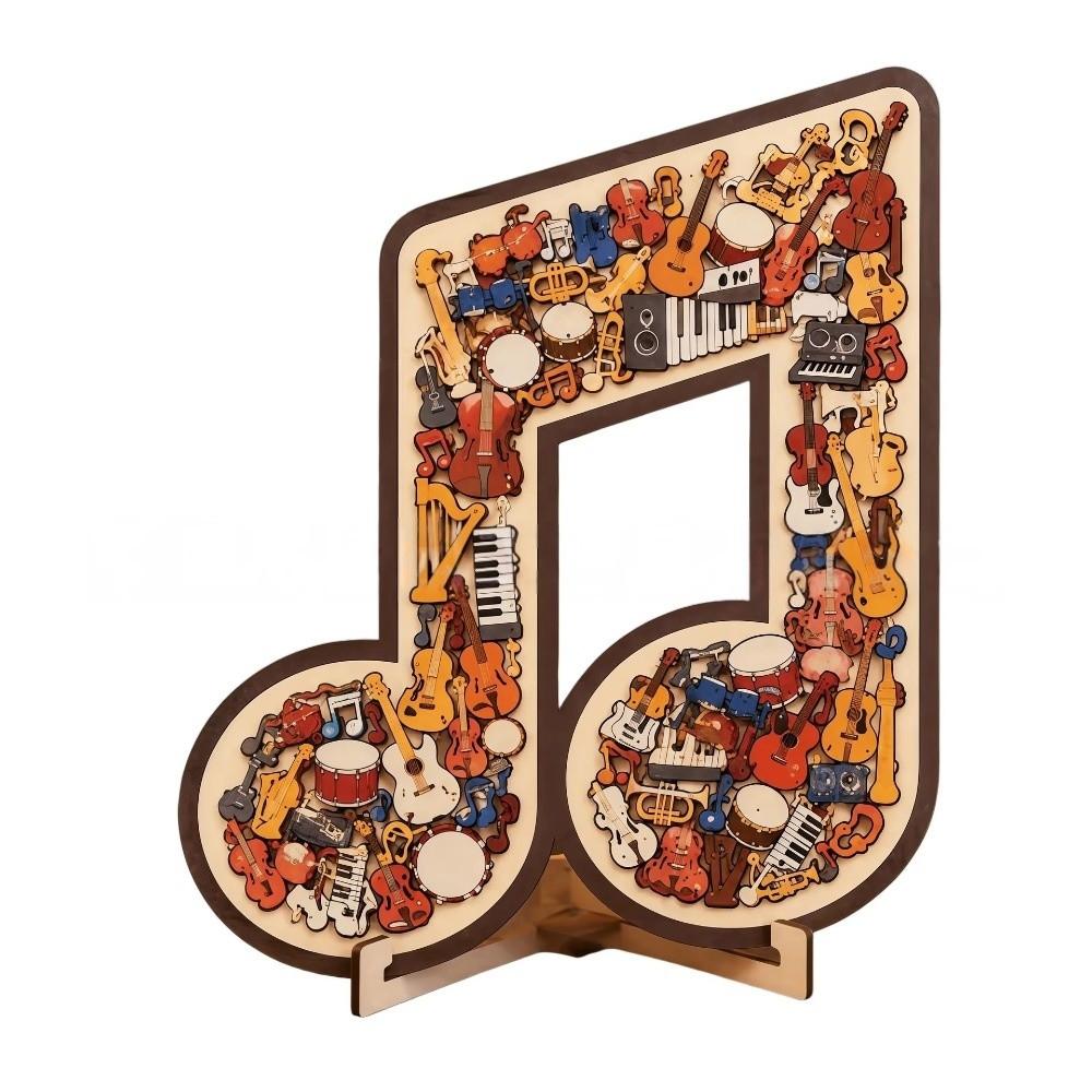 Instrument Print Musical Note Jigsaw Puzzle Irregular Musical Note Puzzle  Desktop Decor