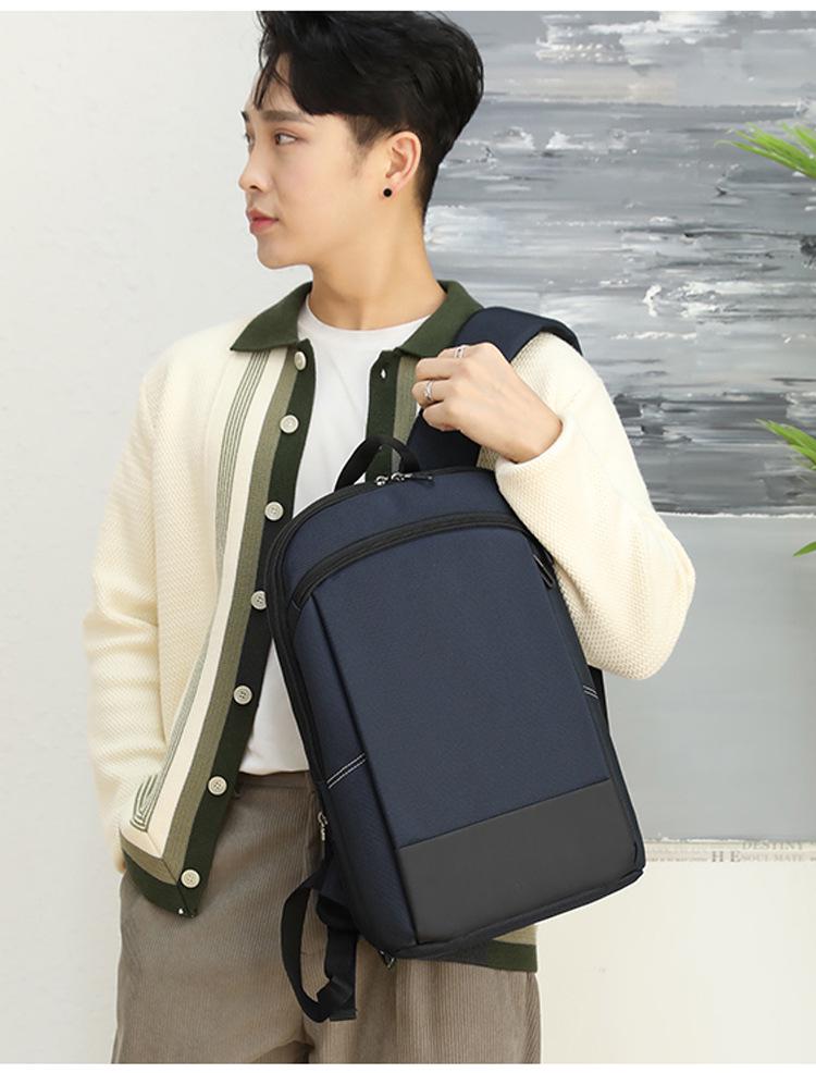 Men's Ultra-Thin Expandable Laptop Backpack - Business Travel/Student Large Capacity Bag
