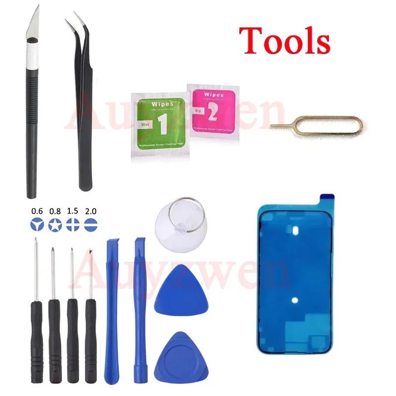 Para iPhone 15 Pro Max Para 15Pro Tapa trasera de cristal con agujero grande tapa trasera de batería con agujero para cámara para reemplazo Con Imán