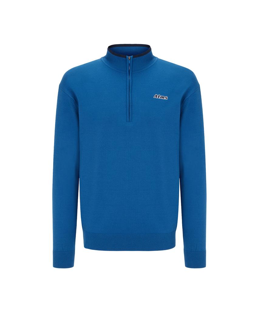 Antomas Atms Logo Knit Half Zip Men'S - Royal Blue