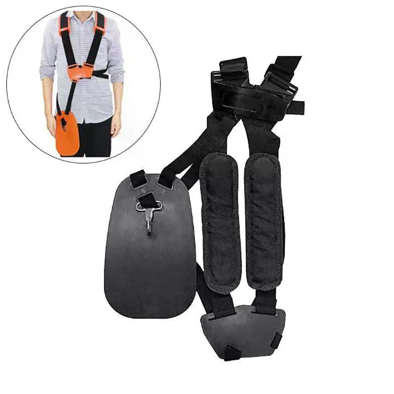Brush Cutter Strap Trimmer Shoulder Strap Lawn Mower Harness Strap Labor Saving W Shape Double Shoulder Nylon Harness Strap