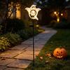 Garden Ground Stake 1/2Pcs Halloween Solar Ghost Light Spooky with LED Light IP65 Waterproof Decorative Lamp for Outdoor Pathway Lawn