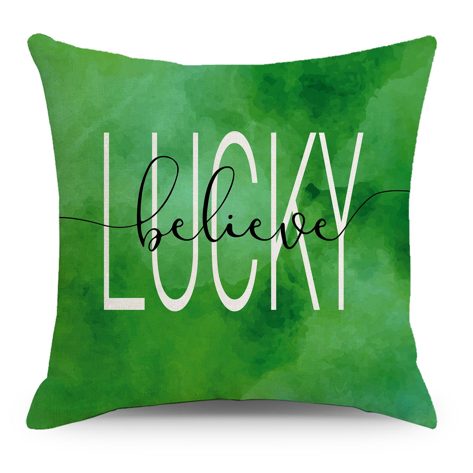 

улица. День Святого Патрика Льняная Наволочка Скандинавский День Независимости Ирландии Домашнее Украшение Наволочка для Подушки 45 * 45Cm without pillow core