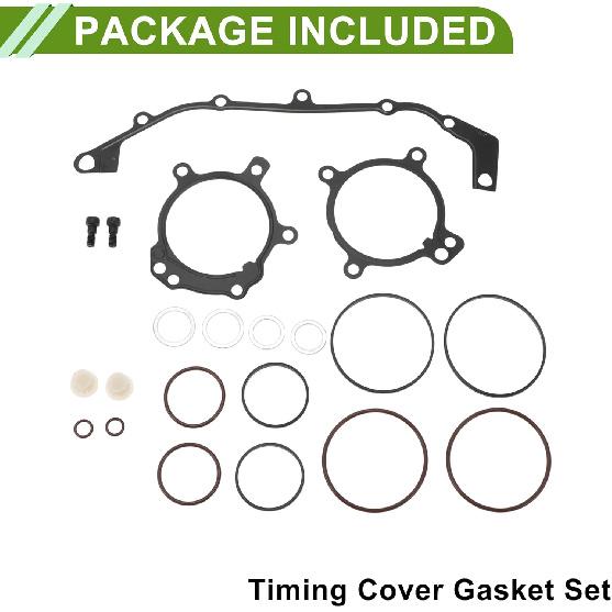 No.11361440134/11361433817 Timing Cover Gasket Set for BMW 325i Base 2.5L 2001-2005 Long-lasting Sealing O-Ring Seal Repair Kit 1 Set