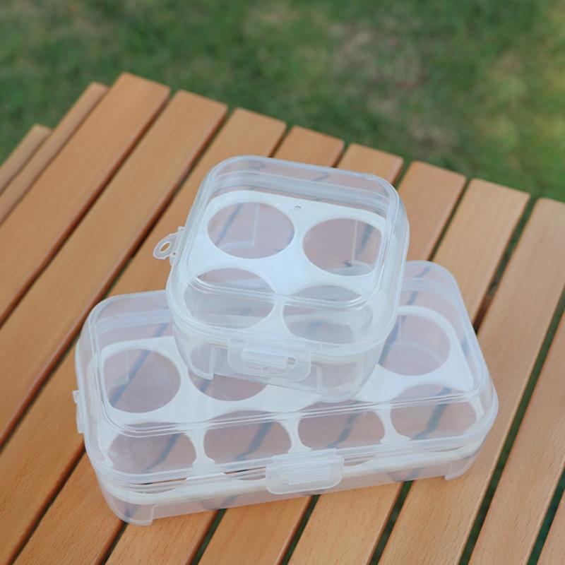 Krabička na vejce 3/4/8 přihrádek Nádoba na držák vajec pro venkovní kempování Piknik Krabička na vejce Pouzdro Protipádové Úložné boxy na vejce Kuchyňský organizér