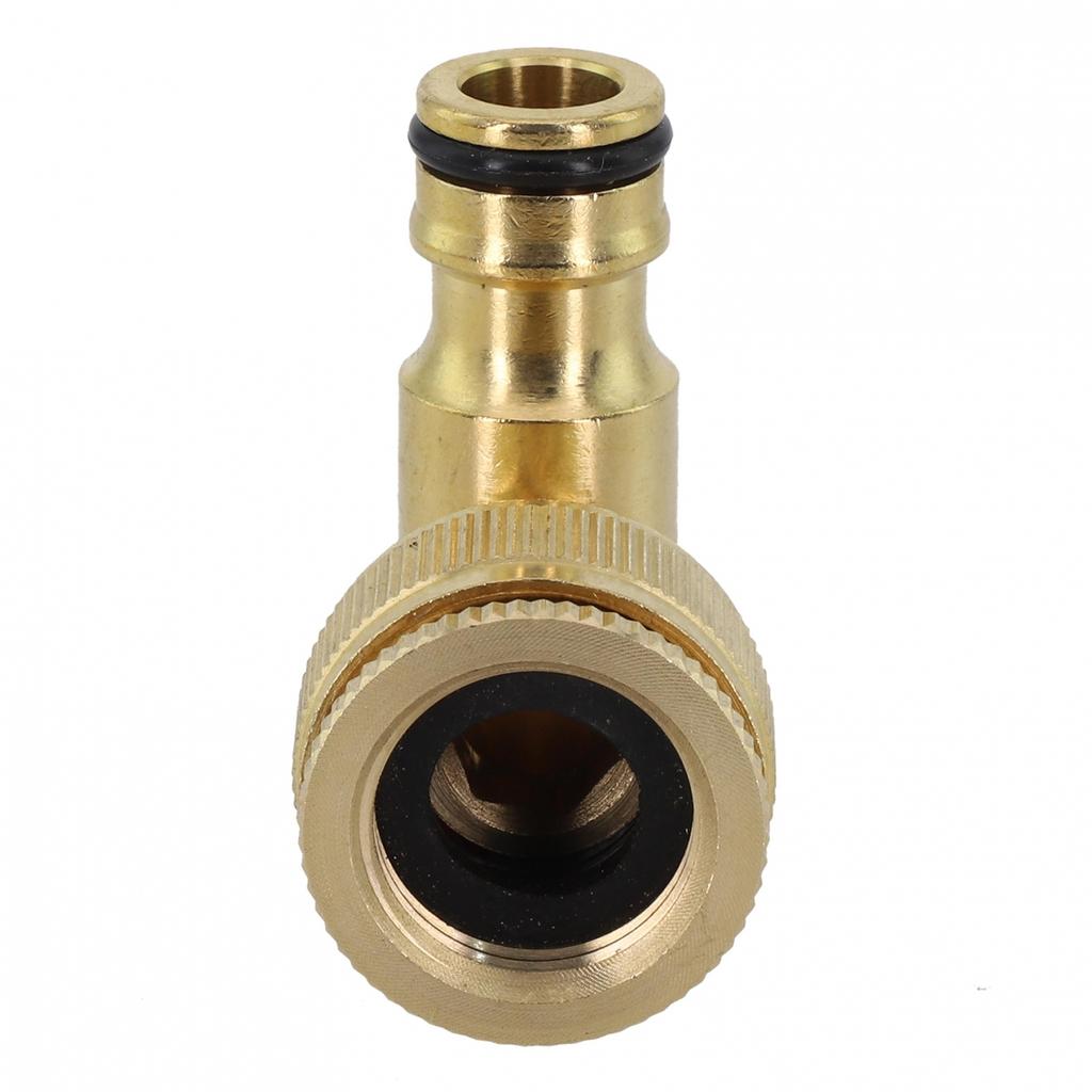 90-degree Connector Brass Hose Connection Garden Quick Coupling Adapter