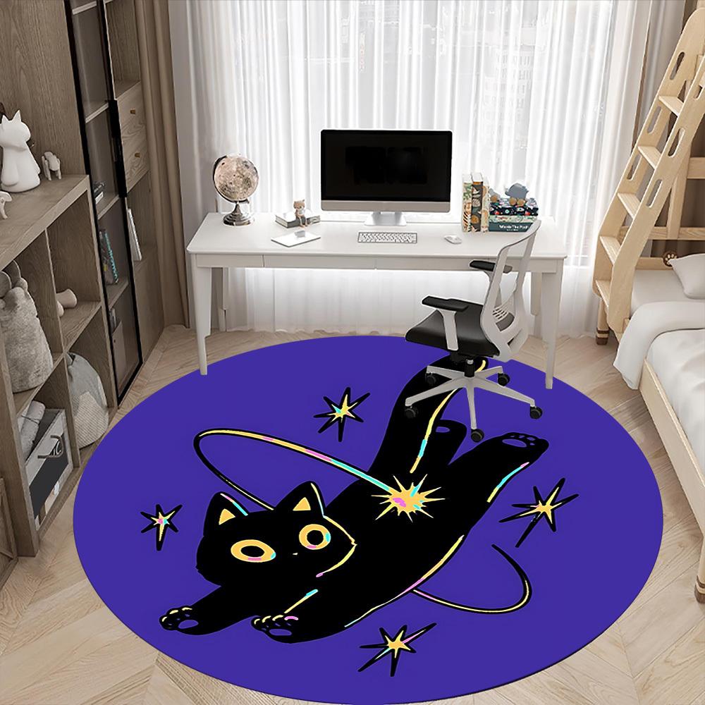 1pc Witchcraft Magic Office Round Area Rug, Under Office Chairs Bedroom Living Room Home Decor, Room Deco