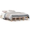 Solid Wood Bed Frame without Mattress 135 x 190 cm Pine Wood