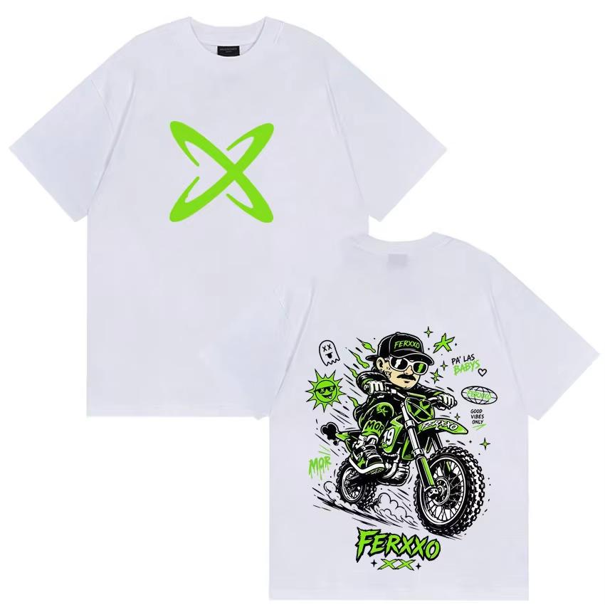2026 Album T-Shirt Printed with Feid Vs Ferxxo Falxo, Unisex High-Quality Casual Loose Crew Neck Short Sleeve Cotton Outfit for Summer T-Shirt