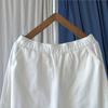 Johnature Women Vintage Patchwork Wide Leg Pants Elastic Waist White Trousers Autumn Pockets Women Long Pants