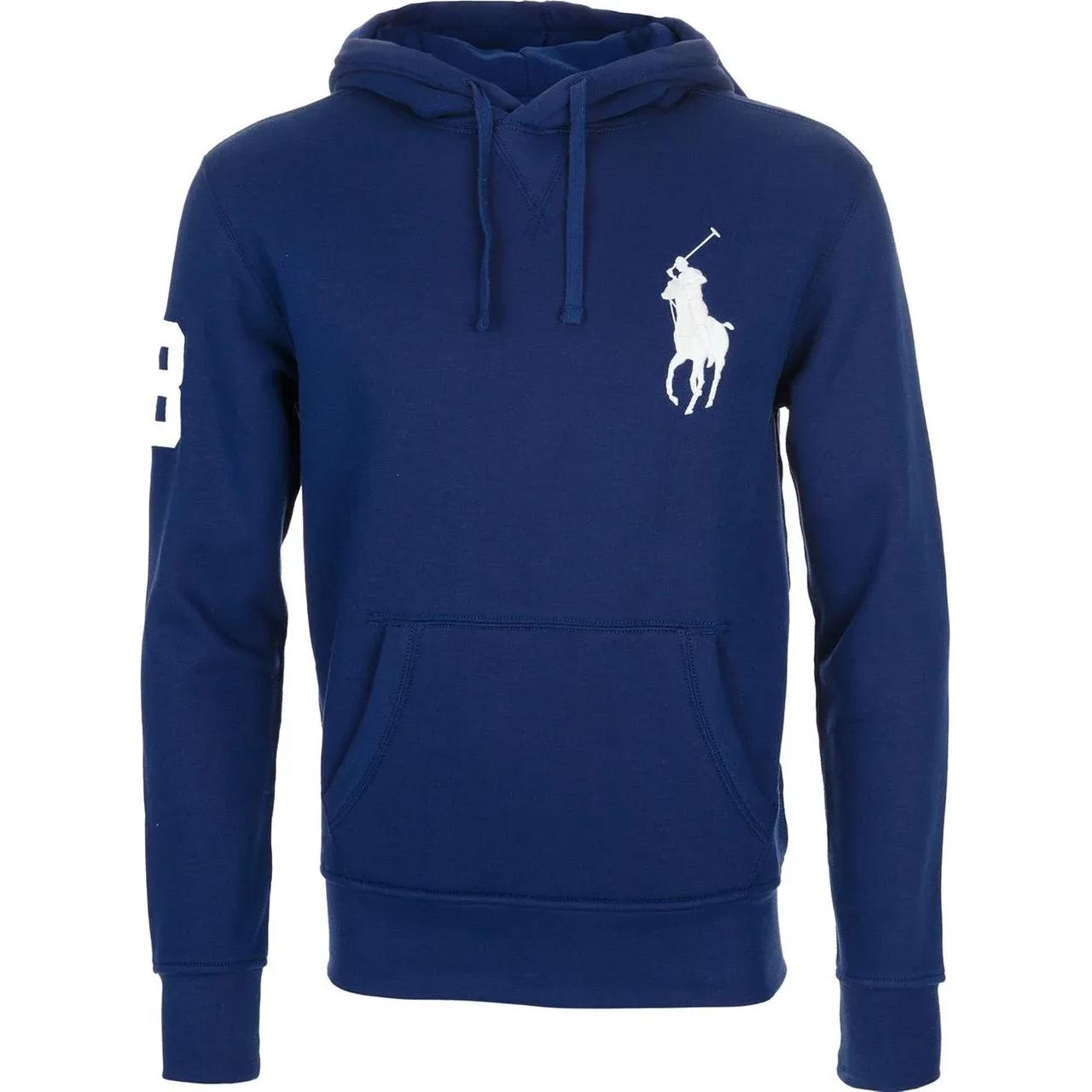 

Polo Ralph Lauren FW23 Худи с вышивкой логотипа Digital Big Pony для мужчин, синий, MNPOKNI16820082-400 L