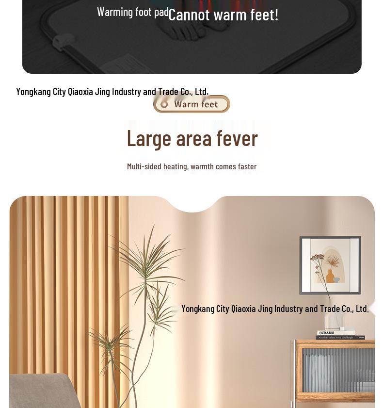 Smart Three-Dimensional Under-Desk Foot Warmer for Home or Office