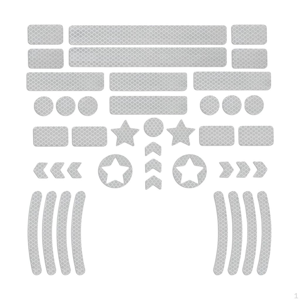Reflective Safety Stickers for Bicycles and Motorcycles - Enhance Visibility at Night